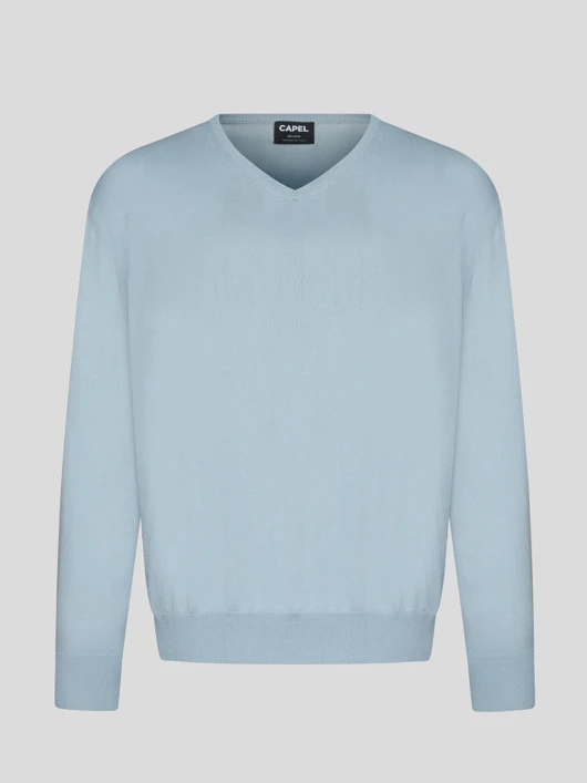 Pull Coton Bleu Col V Como Capel Grande Taille 3 Pull Coton Bleu Col V Como Capel Grande Taille