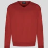 Pull Coton Col V Orange Capel Grande Taille