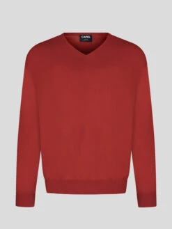 Pull Coton Col V Orange Capel Grande Taille