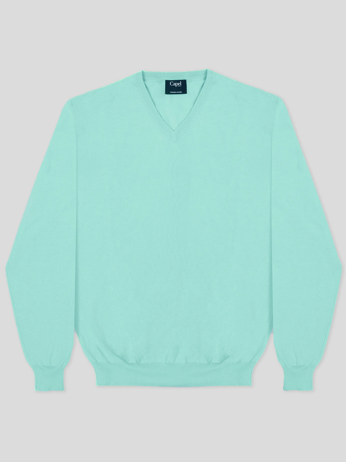 Pull Coton Col V Como Turquoise Capel Grande Taille 4 Pull Coton Col V Como Turquoise Capel Grande Taille – Image 2