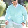 Pull Coton Col V Como Turquoise Capel Grande Taille