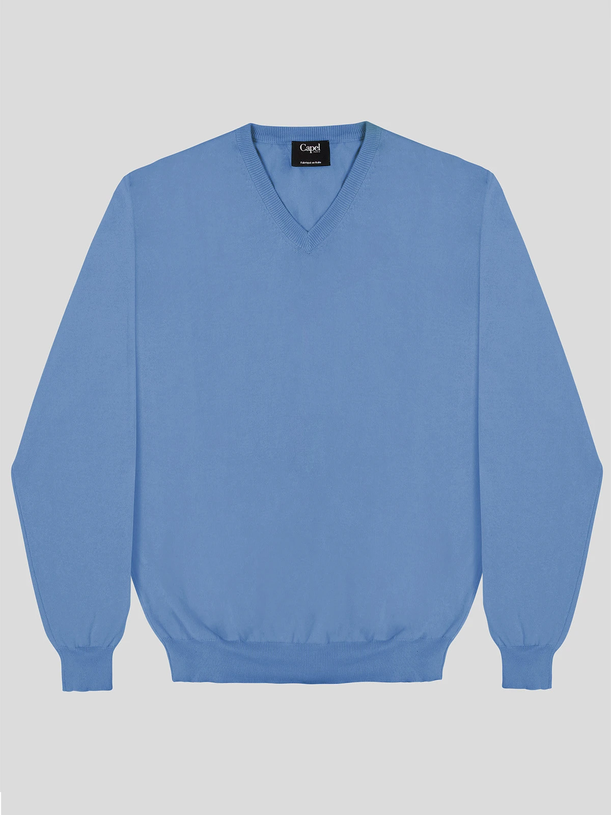 Pull Coton Col V Como Indigo Capel Grande Taille 2 Pull Coton Col V Como Indigo Capel Grande Taille