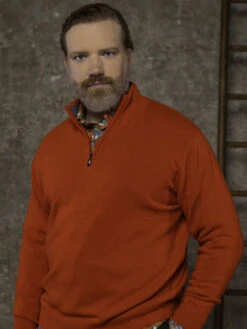 Pull Lino Col Camionneur Orange Capel Grande Taille -Capel Boutique pull lino col camion orange capel grande taille 1