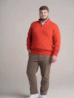 Pull Lino Col Camionneur Orange Capel Grande Taille -Capel Boutique pull lino col camion orange capel grande taille 2