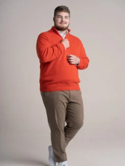 Pull Lino Col Camionneur Orange Capel Grande Taille -Capel Boutique pull lino col camion orange capel grande taille 7