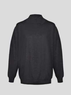 Pull Mérinos Pietro Col Cheminée Anthracite Capel Grande Taille 14 Pull Mérinos Pietro Col Cheminée Anthracite Capel Grande Taille -Capel Boutique pull merinos cheminee capel grandes tailles