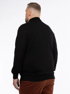 Pull Mérinos Pietro Col Cheminée Noir Capel Grande Taille -Capel Boutique pull merinos cheminee capel grandes tailles 8