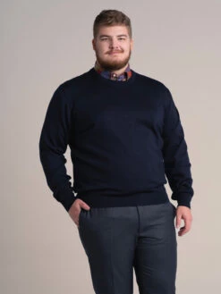 Pull Mérinos Luca Col Rond Capel Grande Taille -Capel Boutique pull merinos luca col rond capel grande taille 2