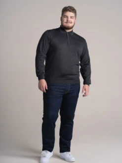 Pull Col Polo Paolo Gris Capel Grande Taille -Capel Boutique pull merinos paolo cpolo gris capel grande taille 2