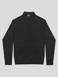 Pull Col Polo Paolo Gris Capel Grande Taille