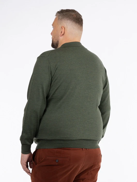 Pull Col Polo Paolo Kaki Capel Grande Taille 4 Pull Col Polo Paolo Kaki Capel Grande Taille – Image 2