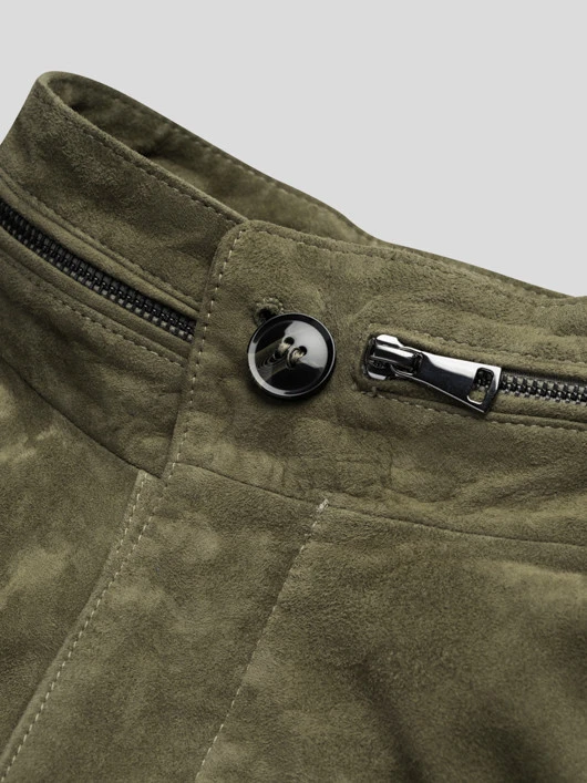 Saharienne Cuir Kaki Capel Grande Taille 5 Saharienne Cuir Kaki Capel Grande Taille – Image 3