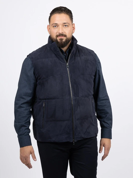 Paul&Shark Sans Manches Cuir Velours Paul & Shark Grande Taille 4 Paul&Shark Sans Manches Cuir Velours Paul & Shark Grande Taille – Image 2