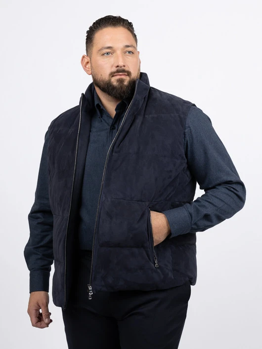 Paul&Shark Sans Manches Cuir Velours Paul & Shark Grande Taille 3 Paul&Shark Sans Manches Cuir Velours Paul & Shark Grande Taille