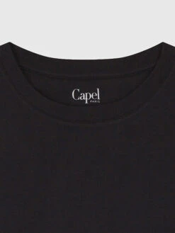Tee-shirt Louis Col Rond Noir Capel Grande Taille 11 Tee-shirt Louis Col Rond Noir Capel Grande Taille -Capel Boutique tee shirt louis col rond noir capel grande taille 3