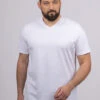 Tee-shirt Louis Col V Blanc Capel Grande Taille