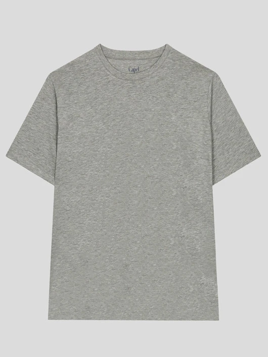 Tee-shirt Louis Gris Col Rond Capel Grande Taille 5 Tee-shirt Louis Gris Col Rond Capel Grande Taille – Image 3