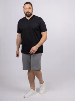 T-shirt Louis Col V Noir Capel Grande Taille -Capel Boutique tee shirt mc col v uni capel 4