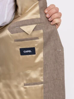 Veste Lin Marron Glacé Capel Grande Taille -Capel Boutique veste lin marron glace capel grande taille 3